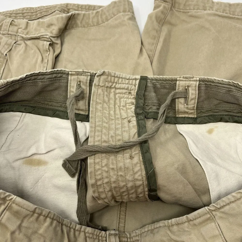 Abercrombie & Fitch Brown Thick Cotton Cargo Shorts Mens 32 Casual Military - Picture 7 of 10